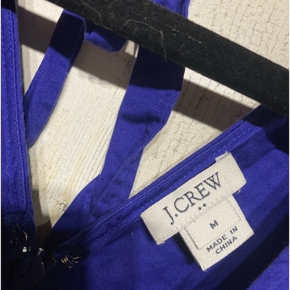 J. Crew Blue Purple Sleeveless Bow-Back Midi Dress Medium - Picture 7 of 9